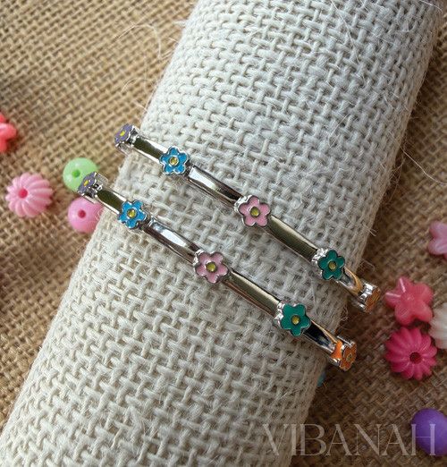 2Pcs Adjustable Kada - Pastel Flower Chain